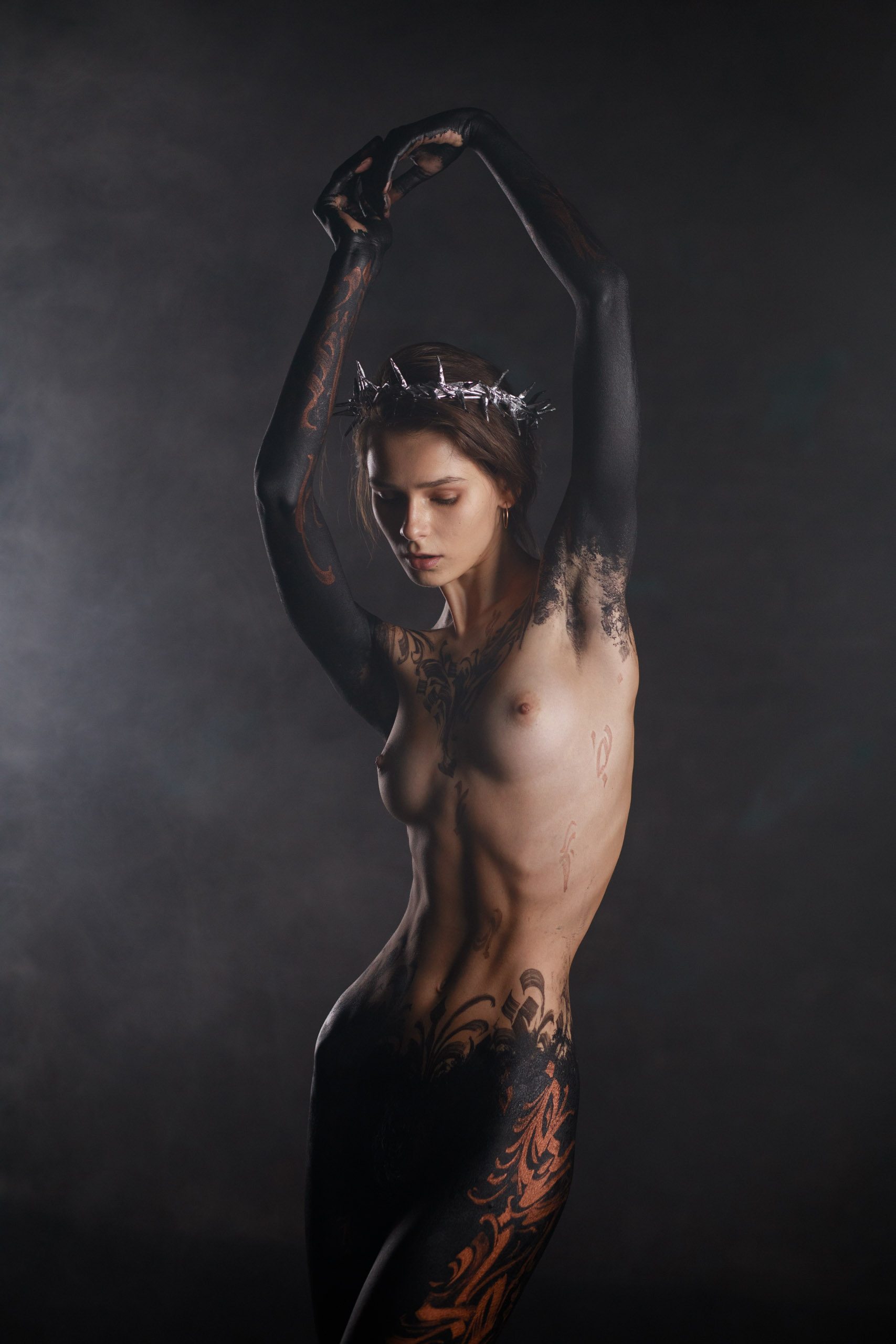 Imagen etiquetada con: Skinny, Brunette, Igor Kuprianow, Irina Telicheva - Ирина Теличева, Russian, Art, Body painting, Cute, Small Tits, Tummy