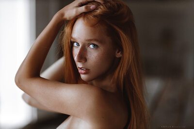 Imagen etiquetada con: Art of CK photo, Elizaveta Kurilko - Liza Rouge - LilaRouge - uaniliza, Eyes, Redhead, Sexy Wallpaper, Cute, Face