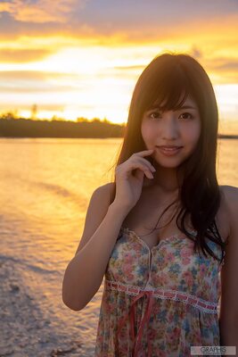 Imagen etiquetada con: Asian, Graphis, Momo Sakura, Beach, Cute, Eyes, Japanese, Smiling