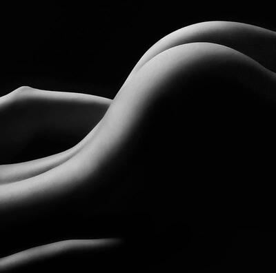 Imagen etiquetada con: Black and White, Art, Ass - Butt