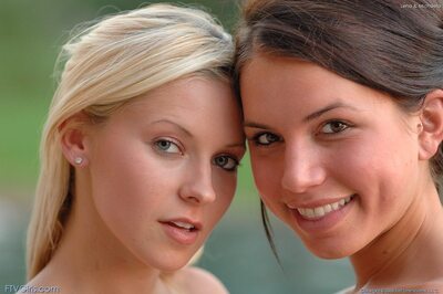 Imagen etiquetada con: Blonde, Brunette, FTV Girls, Lena Nicole, Micah Moore, 2 girls, American, Cute, Eyes, Face, Safe for work, Sexy Wallpaper, Smiling