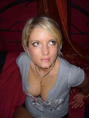 Imagen etiquetada con: Blonde, Cumshot, Cute, Eyes, Facial, Fake