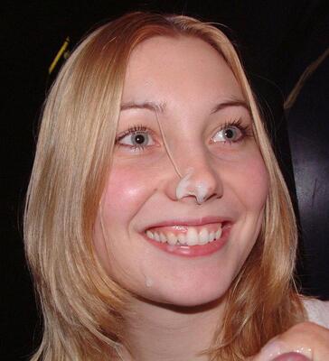 Imagen etiquetada con: Blonde, Cumshot, Eyes, Smiling, Facial