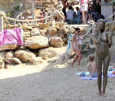 Imagen etiquetada con: Blonde, Katya Clover - Mango A, Muddy at the beach, Beach, Russian