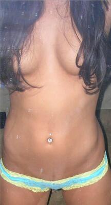 Brunette, Tummy, Piercing