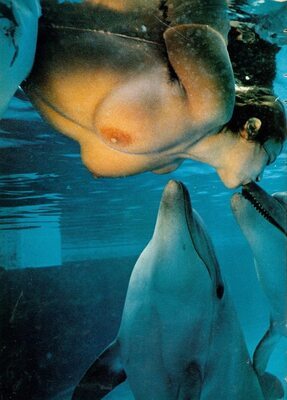 Imagen etiquetada con: Busty, Kissing, Boobs, Dolphin, Under water