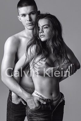 Imagen etiquetada con: Skinny, Black and White, Brunette, Russian, Veronika Safronenko - Vero Hanberg - verohanberg, Calvin Klein, Cute, Tummy