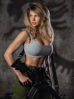 Imagen etiquetada con: Skinny, Blonde, Busty, Mavrin, Nata Lee, Boobs, Cute, Eyes, Gun, Piercing, Russian