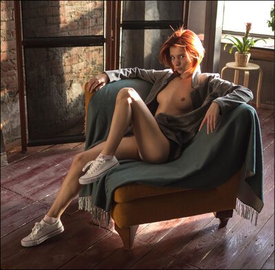 Imagen etiquetada con: Skinny, Eyes, Feet, Legs, Marta Gromova, Pavel Kiselev, Redhead, Russian, Art, Cute, Small Tits